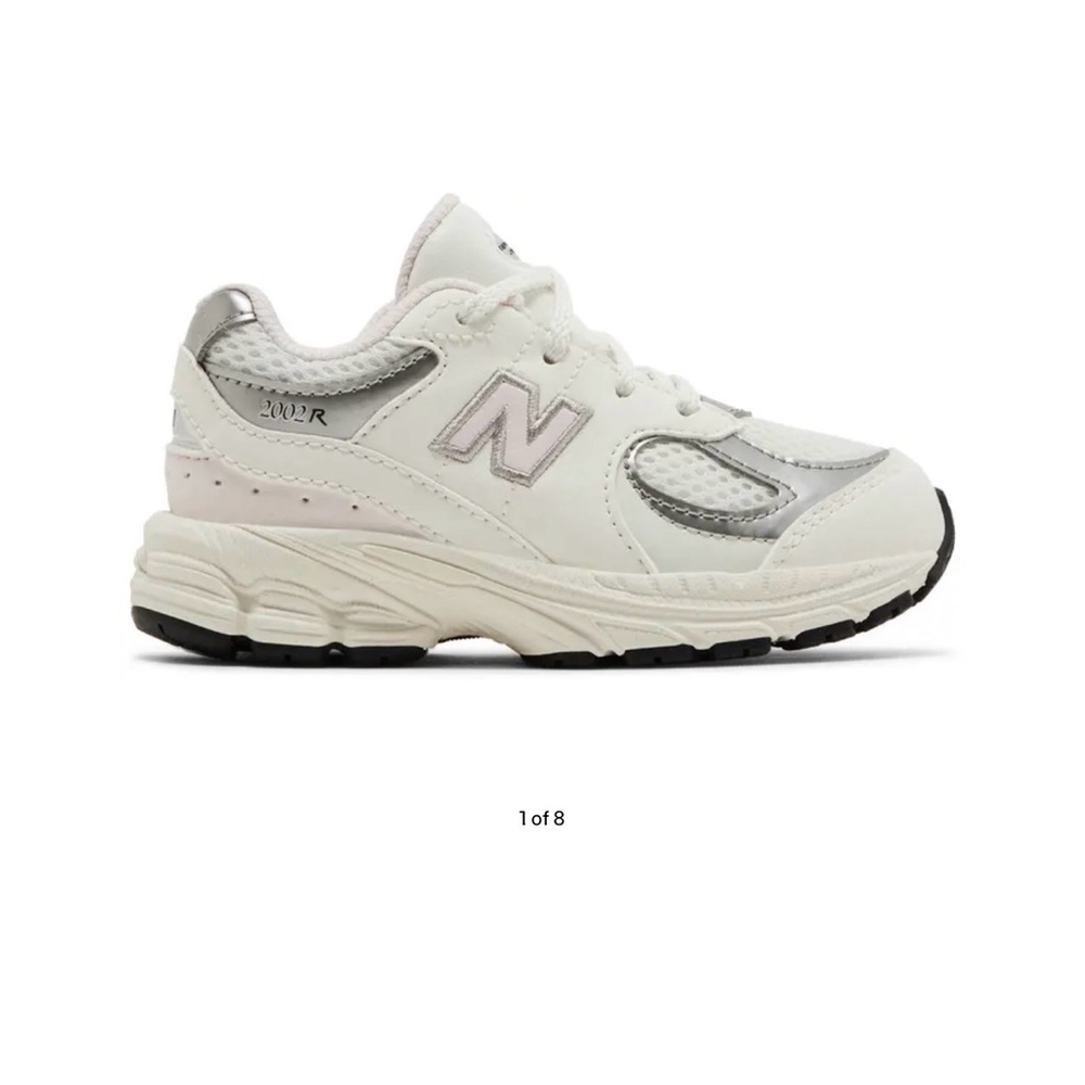 New Balance Kids' Cream Pink and Silver Sneakers Toddlers 8.5 New Balance 2002R